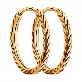 Серьги из золочёного серебра SOKOLOV 93140069 93140069 фото