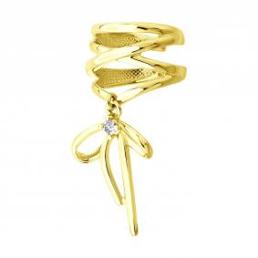 Одиночная серьга из лимонного серебра SOKOLOV с фианитом 93170036 93170036 фото