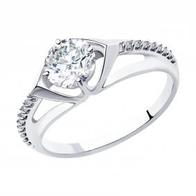 Серебряное кольцо Diamant 94-110-00019-1 с фианитом 94-110-00019-1 фото