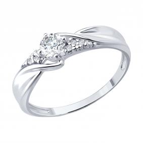 Серебряное кольцо Diamant 94-110-00030-1 с фианитом 94-110-00030-1 фото