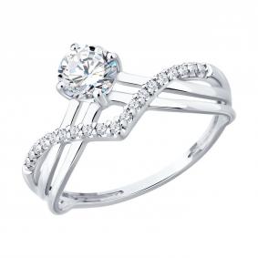 Серебряное кольцо Diamant 94-110-00043-1 с фианитом 94-110-00043-1 фото