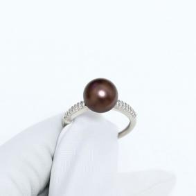 Серебряное кольцо Diamant 94-110-00090-1 с фианитом и жемчугом 94-110-00090-1 фото