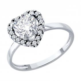 Серебряное кольцо SOKOLOV 94-110-00122-2 с фианитом 94-110-00122-2 фото