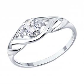Серебряное кольцо Diamant 94-110-00205-1 с фианитом 94-110-00205-1 фото