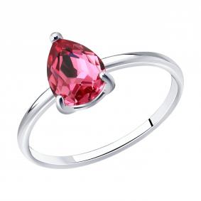 Серебряное кольцо Diamant 94-110-00220-1 с ювелирным кристаллом 94-110-00220-1 фото