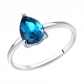 Серебряное кольцо Diamant 94-110-00220-3 с ювелирным кристаллом 94-110-00220-3 фото