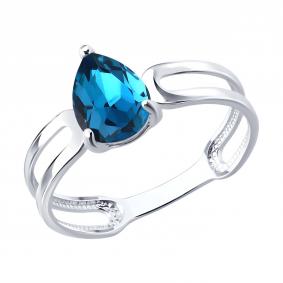 Серебряное кольцо SOKOLOV 94-110-00244-2 с ювелирным кристаллом 94-110-00244-2 фото