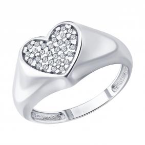 Серебряное кольцо SOKOLOV 94-110-00268-1 с фианитом 94-110-00268-1 фото