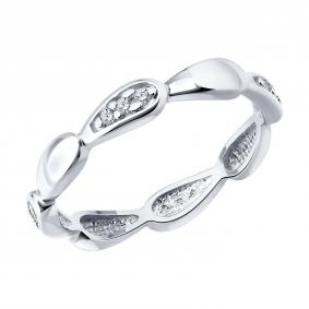 Серебряное кольцо SOKOLOV 94-110-00275-1 с фианитом 94-110-00275-1 фото