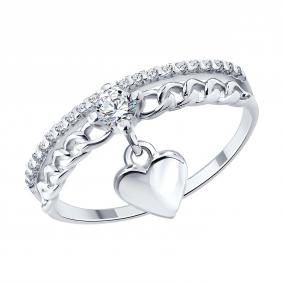 Серебряное кольцо Diamant 94-110-00297-1 с фианитом 94-110-00297-1 фото