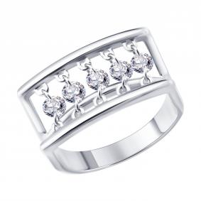 Серебряное кольцо Diamant с танцующим фианитом 94-110-00299-1 94-110-00299-1 фото