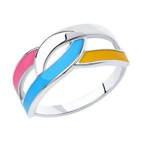 Серебряное кольцо Diamant 94-110-00736-1 с эмалью 94-110-00736-1 фото