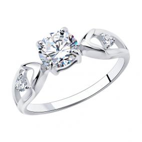 Серебряное кольцо Diamant 94-110-00741-1 с фианитом 94-110-00741-1 фото