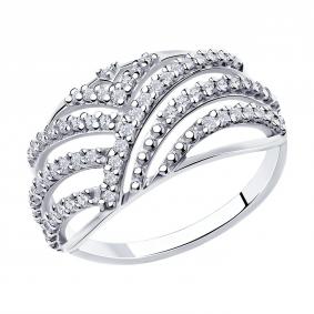 Серебряное кольцо Diamant 94-110-00785-2 с фианитом 94-110-00785-2 фото