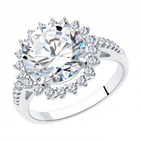 Серебряное кольцо Diamant 94-110-00805-2 с фианитом 94-110-00805-2 фото
