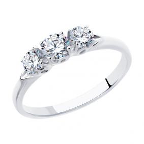 Серебряное кольцо Diamant 94-110-01216-1 с фианитом 94-110-01216-1 фото