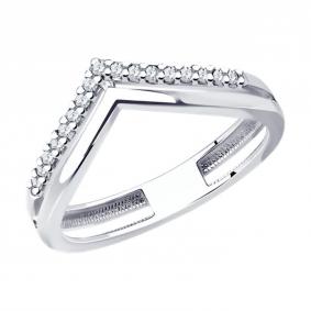 Серебряное кольцо Diamant 94-110-01595-2 с фианитом 94-110-01595-2 фото