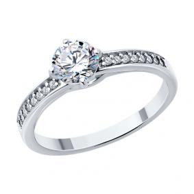 Серебряное кольцо Diamant 94-110-02135-1 с фианитом 94-110-02135-1 фото