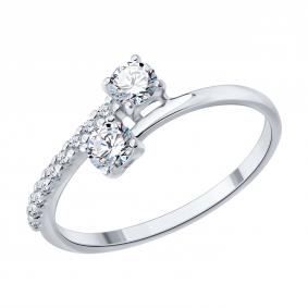 Серебряное кольцо Diamant 94-110-02398-1 с фианитом 94-110-02398-1 фото