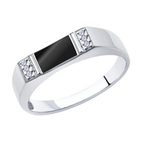 Серебряное кольцо Diamant 94-112-00757-1 с фианитом и эмалью 94-112-00757-1 фото