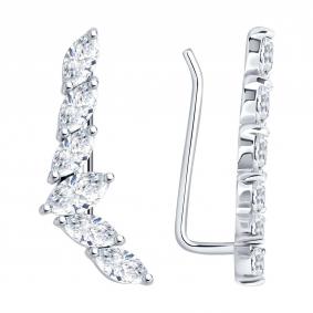Серебряные серьги Diamant 94-120-00140-1 с фианитом 94-120-00140-1 фото