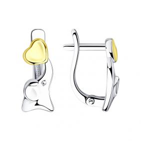 Серьги из золочёного серебра Diamant 94-120-00816-1 94-120-00816-1 фото