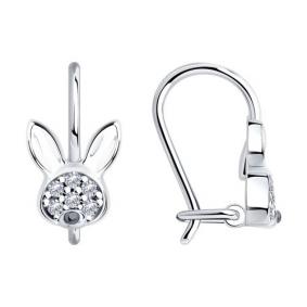 Серебряные серьги Diamant 94-120-00986-1 с фианитом 94-120-00986-1 фото