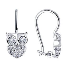 Серебряные серьги Diamant 94-120-01030-1 с фианитом 94-120-01030-1 фото