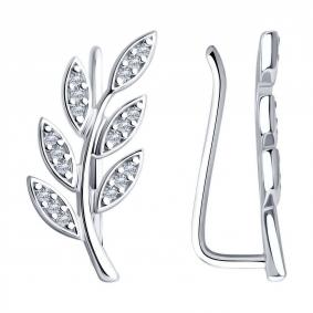 Серебряные серьги Diamant 94-120-01046-1 с фианитом 94-120-01046-1 фото