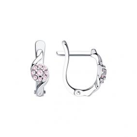 Серебряные серьги Diamant 94-120-01130-1 с фианитом 94-120-01130-1 фото