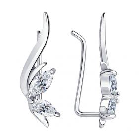 Серебряные серьги Diamant 94-120-01163-1 с фианитом 94-120-01163-1 фото