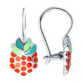 Серебряные серьги Diamant 94-120-01540-1 с эмалью 94-120-01540-1 фото