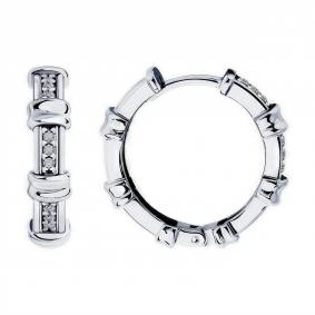 Серебряные серьги Diamant 94-120-01547-2 с фианитом 94-120-01547-2 фото