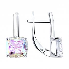 Серебряные серьги Diamant 94-120-01751-1 с фианитом 94-120-01751-1 фото