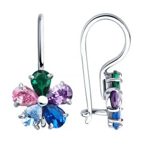 Серебряные серьги Diamant 94-120-02162-1 с фианитом 94-120-02162-1 фото