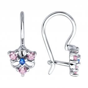 Серебряные серьги Diamant 94-120-02163-1 с фианитом 94-120-02163-1 фото