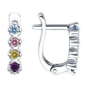 Серебряные серьги Diamant 94-120-02172-1 с фианитом 94-120-02172-1 фото