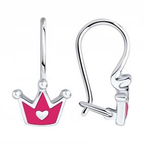 Серебряные серьги Diamant 94-120-02219-1 с эмалью 94-120-02219-1 фото