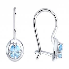 Серебряные серьги Diamant 94-120-02236-1 с фианитом 94-120-02236-1 фото