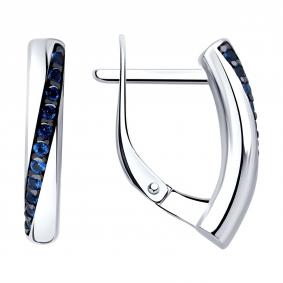 Серебряные серьги Diamant 94-120-02262-1 с фианитом 94-120-02262-1 фото