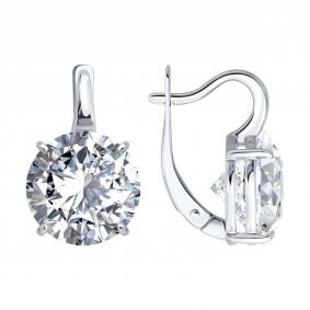 Серебряные серьги Diamant 94-120-02334-1 с фианитом 94-120-02334-1 фото