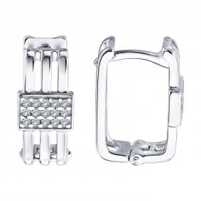 Серебряные серьги Diamant 94-120-02434-1 с фианитом 94-120-02434-1 фото