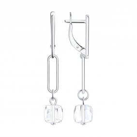 Серебряные серьги Diamant со стеклом 94-121-00312-2 94-121-00312-2 фото