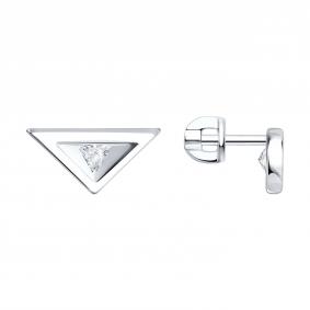 Серебряные серьги Diamant 94-122-00269-1 с фианитом 94-122-00269-1 фото