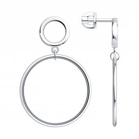 Серебряные серьги Diamant 94-122-00510-1 94-122-00510-1 фото