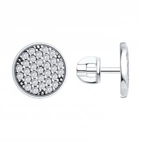 Серебряные серьги Diamant 94-122-00518-1 с фианитом 94-122-00518-1 фото
