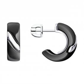 Серебряные серьги Diamant 94-122-01419-1 с керамикой 94-122-01419-1 фото