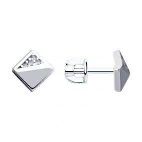 Серебряные серьги Diamant 94-122-01427-1 с фианитом 94-122-01427-1 фото