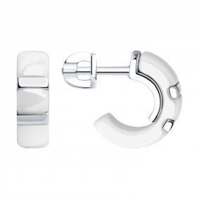 Серебряные серьги Diamant 94-122-01454-2 с керамикой 94-122-01454-2 фото