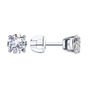 Серебряные серьги Diamant 94-122-01550-1 с фианитом 94-122-01550-1 фото